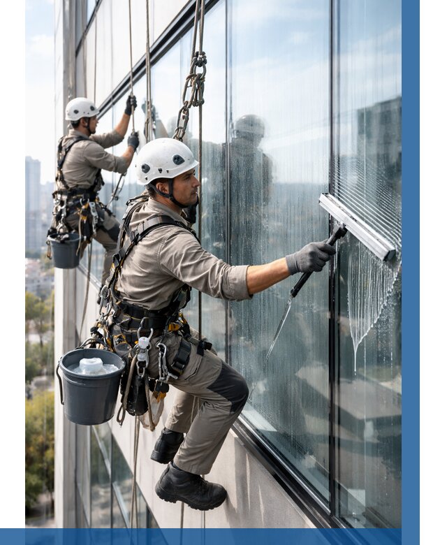 Мойка окон альпинистами в Красном Сулине от 4593 р. | ВЫСОТНИК-Крл