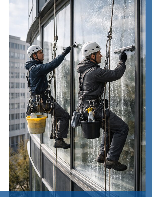 Мойка панорамных окон в Красном Сулине от 357 р. заказать у ВЫСОТНИК-Крл