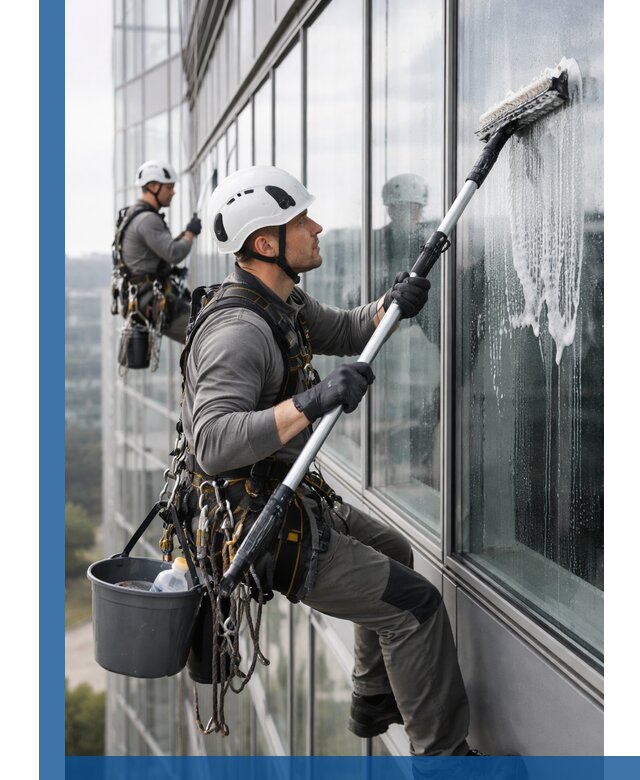 Высотная мойка сплошного остекления с выездом в Красном Сулине