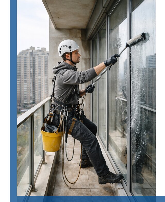 Профессиональная мойка балконного остекления в Красном Сулине