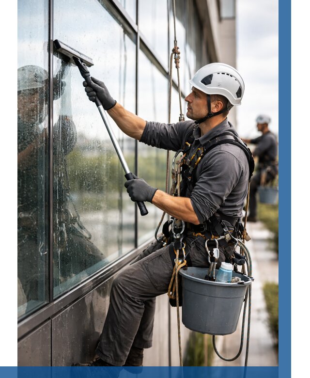 Мойка стеклянных фасадов в Красном Сулине от 204 р. | ВЫСОТНИК-Крл