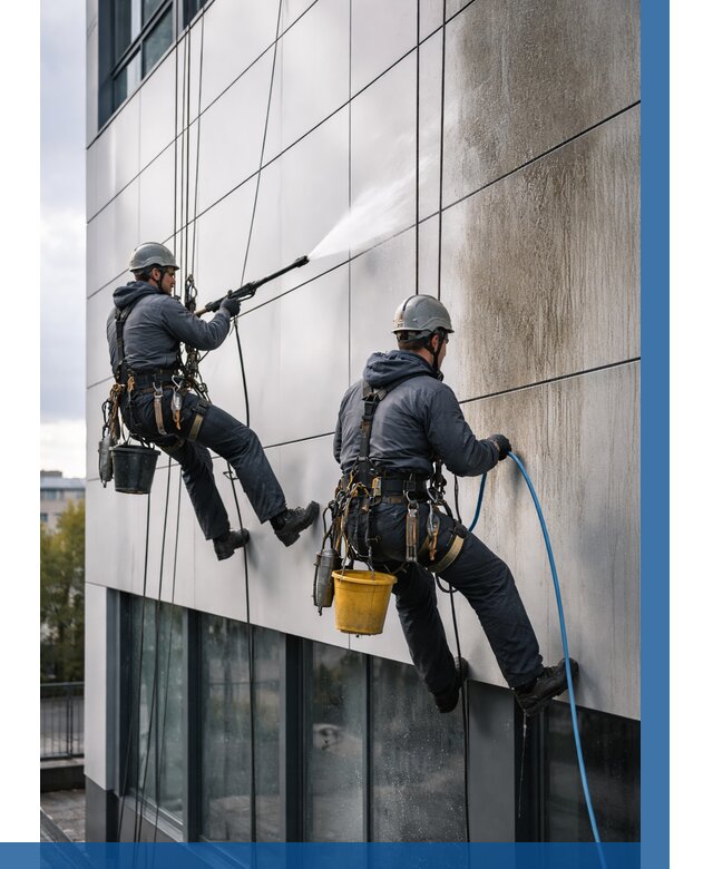 Мойка фасада из композита в Красном Сулине по цене от 306 р. | ВЫСОТНИК-Крл