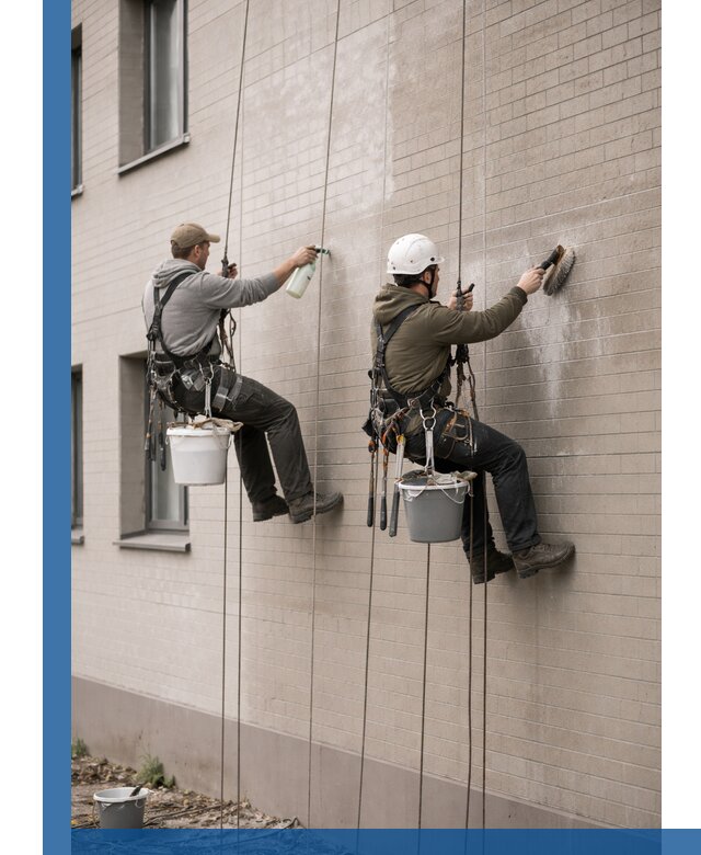 Удаление высолов с фасада зданий в Красном Сулине без повреждений и следов
