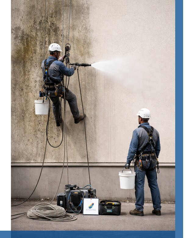 Очистка фасада от плесени в Красном Сулине от 306 р. | ВЫСОТНИК-Крл