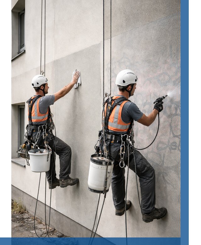 Антиграффити покрытие фасада в Красном Сулине от 612 р. | ВЫСОТНИК-Крл