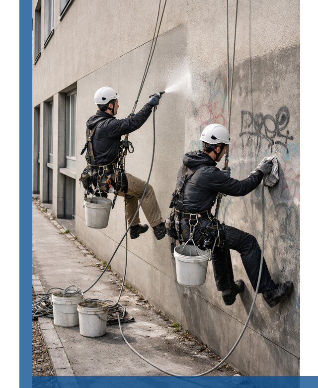 Антиграффити покрытие фасада с защитой от надписей в Красном Сулине