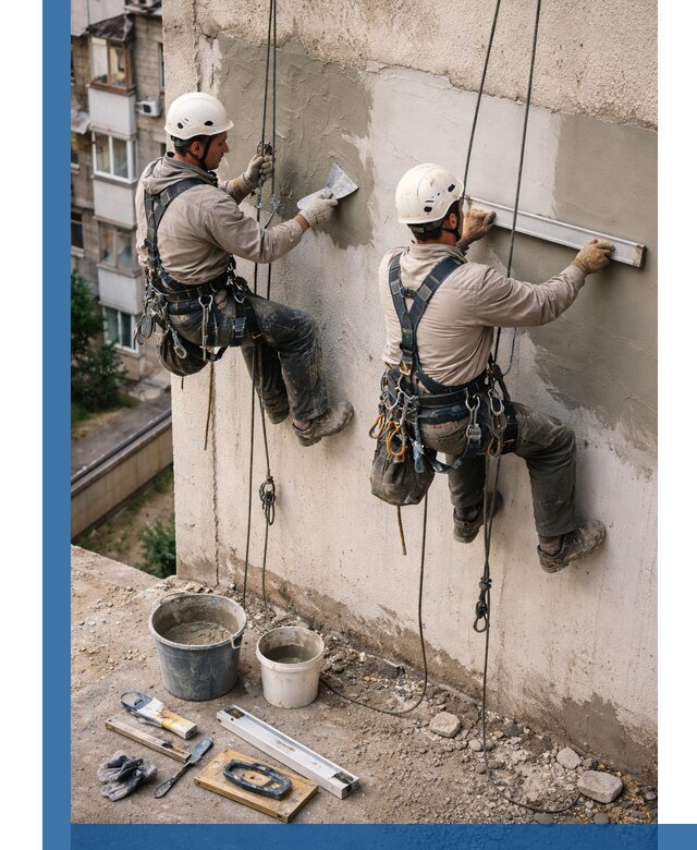 Комплексный ремонт штукатурного фасада с гарантией в Красном Сулине