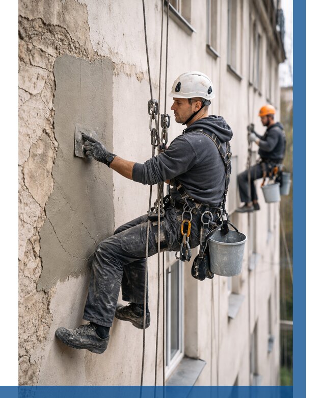 Восстановление штукатурки фасада в Красном Сулине от 1225 р. | ВЫСОТНИК-Крл