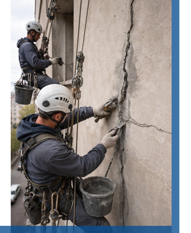 Заделка трещин на фасаде в Красном Сулине от 919 р. | ВЫСОТНИК-Крл