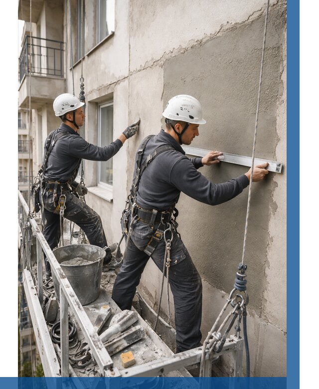 Штукатурка фасада на высоте в Красном Сулине от 919 р. | ВЫСОТНИК-Крл