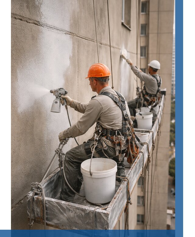 Грунтовка фасада на высоте в Красном Сулине от 122 р. | ВЫСОТНИК-Крл