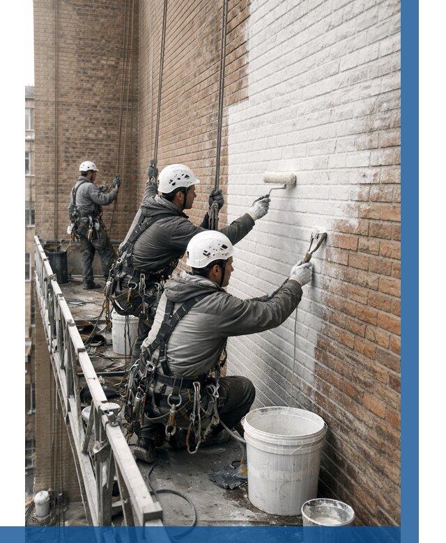 Покраска кирпичного фасада в Красном Сулине от 357 р. | ВЫСОТНИК-Крл