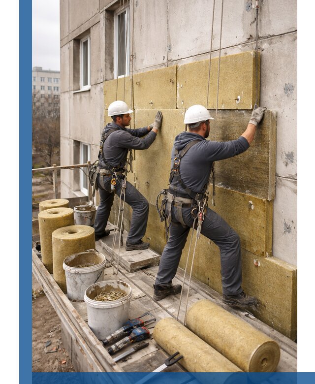 Утепление фасада минватой в Красном Сулине под ключ с гарантией