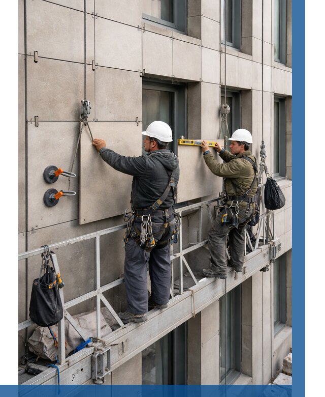 Монтаж керамогранита на фасад в Красном Сулине от 2552 р. | ВЫСОТНИК-Крл