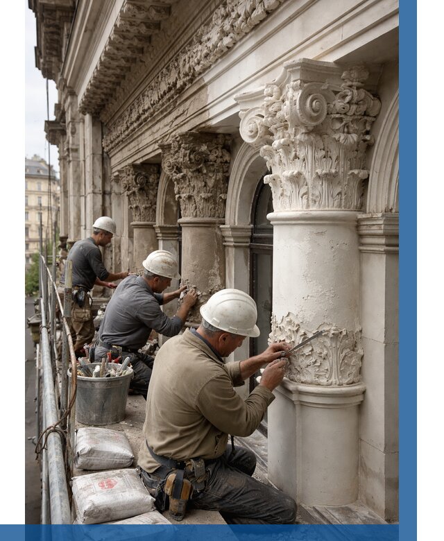 Реставрация фасадной лепнины в Красном Сулине от 2552 р. | ВЫСОТНИК-Крл