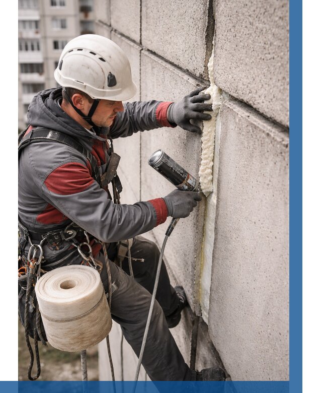 Утепление межпанельных швов в Красном Сулине от 714 р. | ВЫСОТНИК-Крл