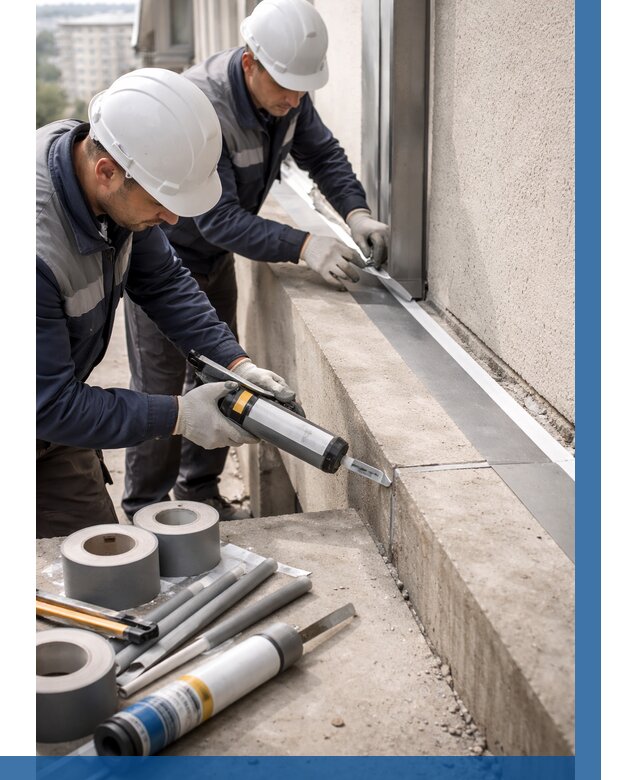 Герметизация примыкания балкона в Красном Сулине от 4593 р. | ВЫСОТНИК-Крл