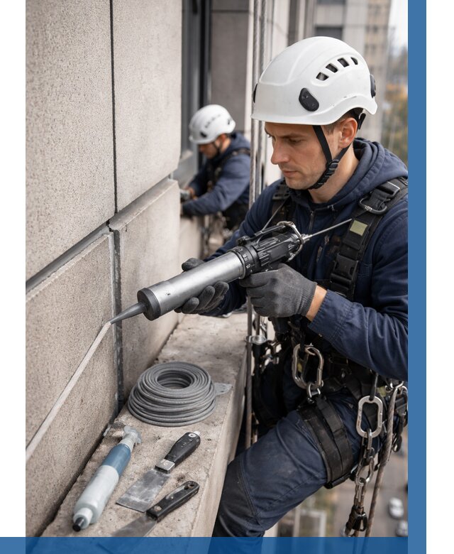 Герметизация деформационных швов фасада в Красном Сулине от 714 | ВЫСОТНИК-Крл