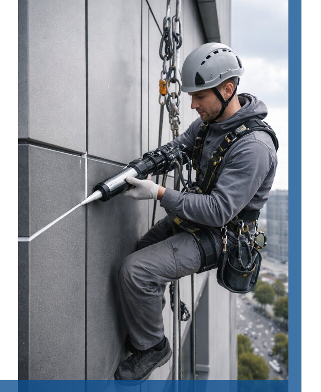 Герметизация стыков фасадных панелей в Красном Сулине от 6634 р.| ВЫСОТНИК-Крл