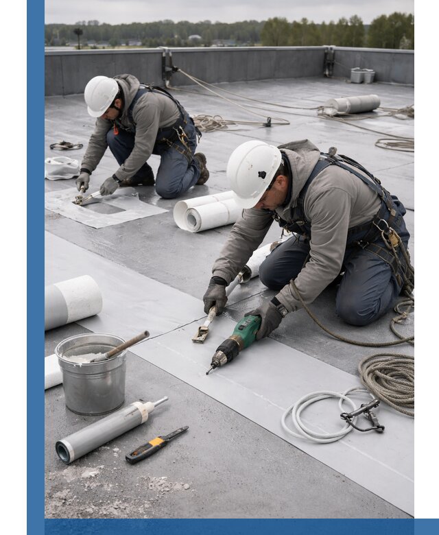 Ремонт мембранной кровли в Красном Сулине качественно и с гарантией