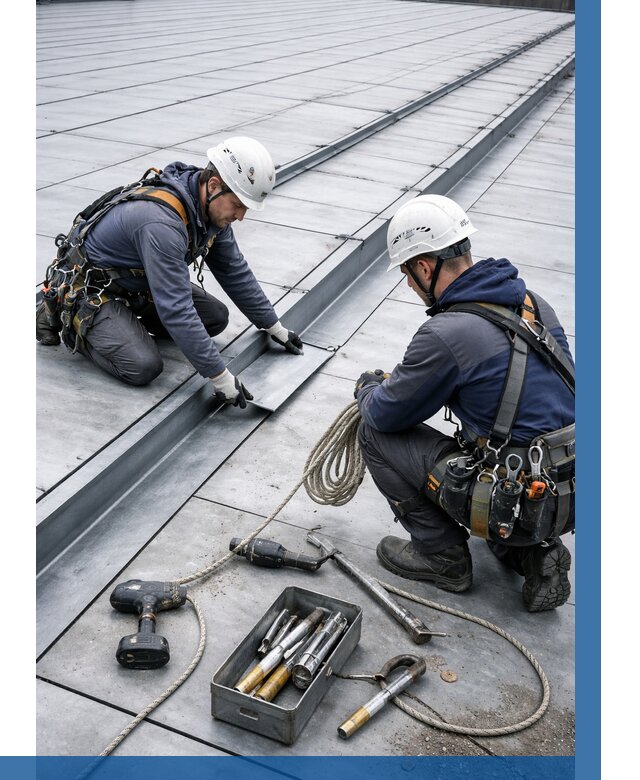 Ремонт фальцевой кровли в Красном Сулине от 714 р. | ВЫСОТНИК-Крл