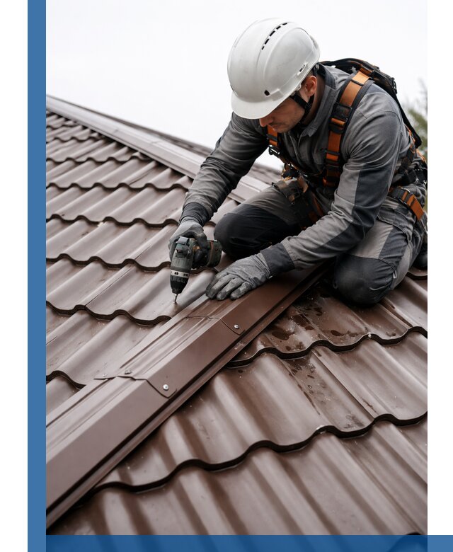 Ремонт металлочерепицы на крыше в Красном Сулине профессионально