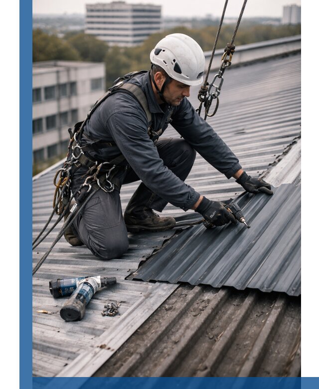 Ремонт профнастила на кровле в Красном Сулине, работы под ключ