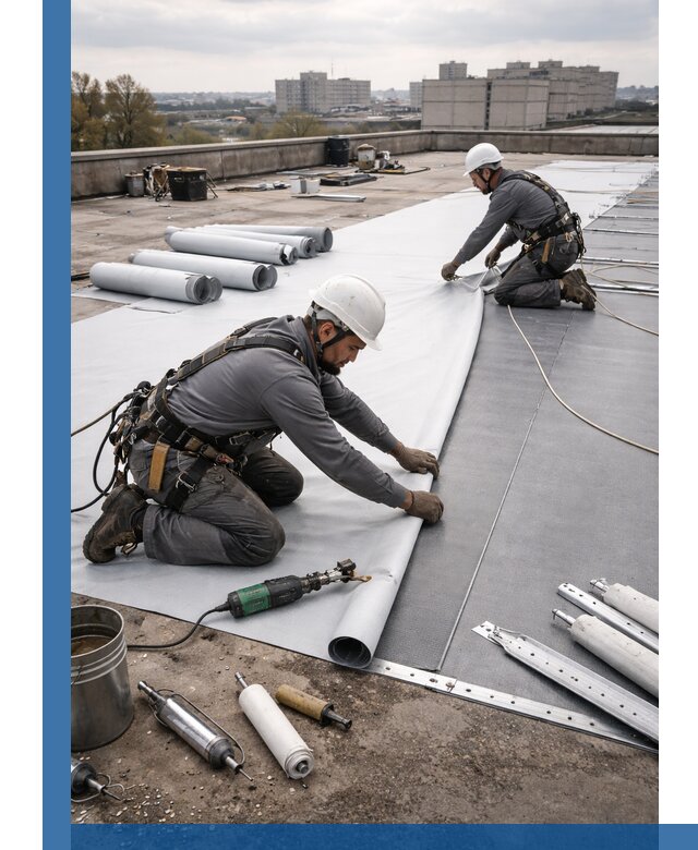 Монтаж мембранной кровли в Красном Сулине для промышленных зданий