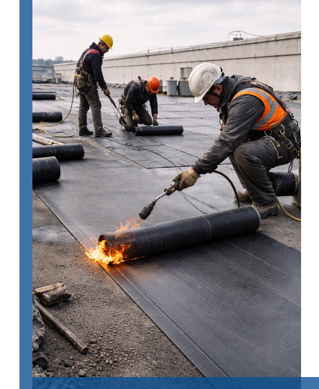 Монтаж наплавляемой кровли в Красном Сулине профессионально