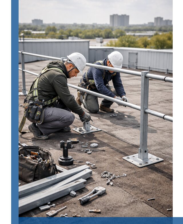 Монтаж кровельного ограждения в Красном Сулине под ключ с гарантией