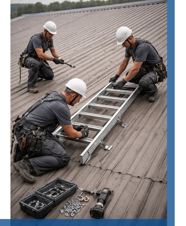 Монтаж кровельной лестницы в Красном Сулине от 4593 р. | ВЫСОТНИК-Крл