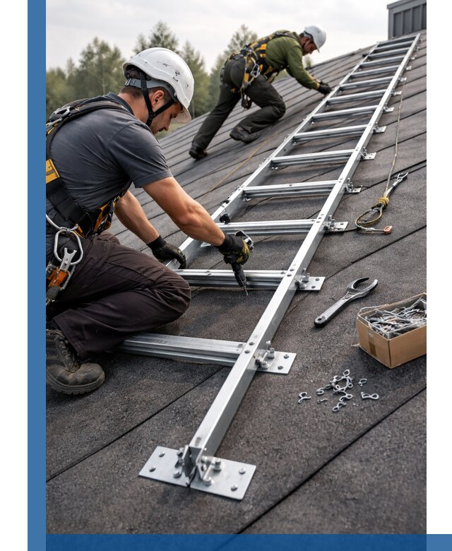 Профессиональный монтаж кровельной лестницы в Красном Сулине под ключ