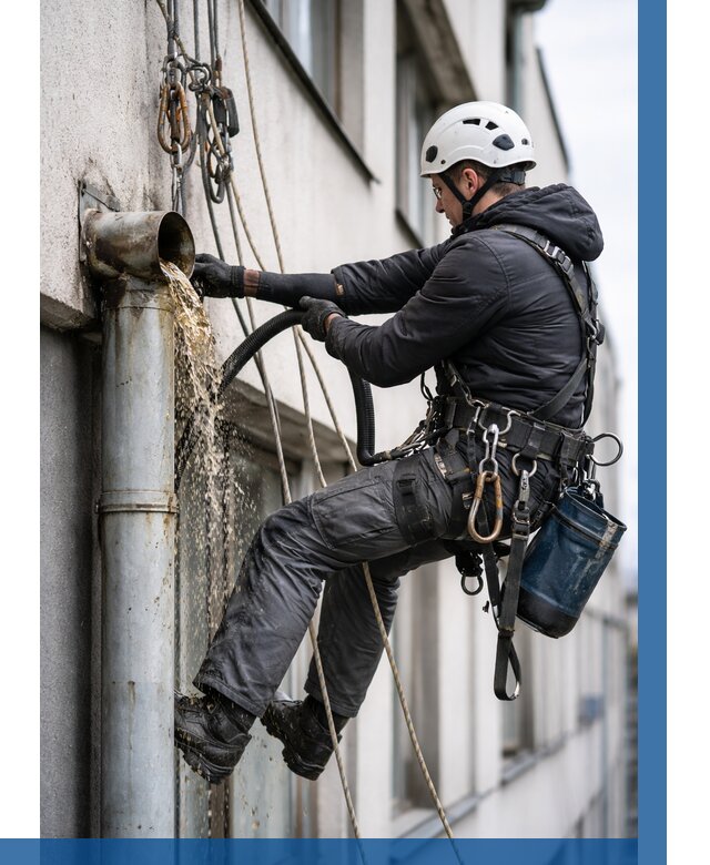 Прочистка водосточных труб в Красном Сулине от 3572 р. | ВЫСОТНИК-Крл