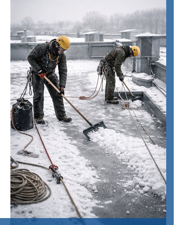 Очистка крыши от снега в Красном Сулине от 7655 р. | ВЫСОТНИК-Крл