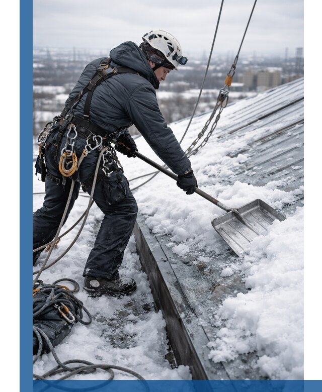 Профессиональная очистка кровли от снега и наледи в Красном Сулине
