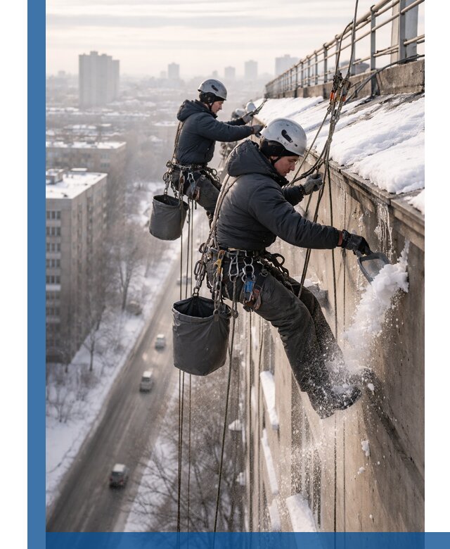 Очистка карнизов от снега в Красном Сулине профессионально и безопасно