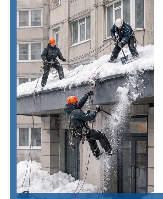 Безопасная очистка навесов от снега в Красном Сулине круглогодично