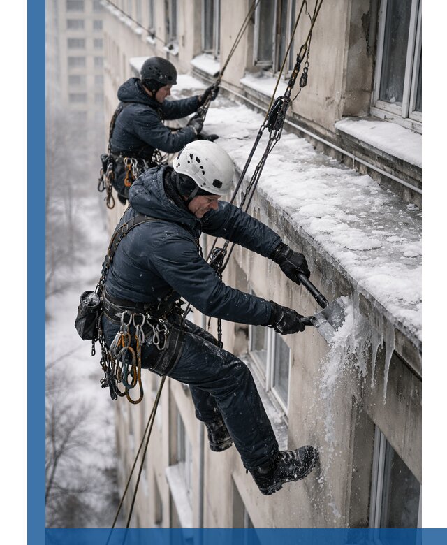 Удаление наледи и сосулек с карнизов в Красном Сулине профессионально