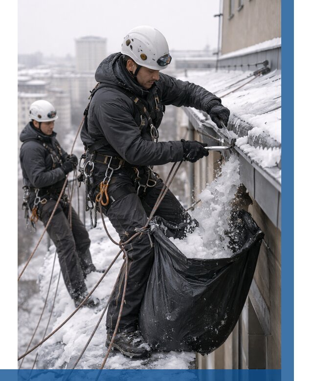 Аварийная очистка крыши в Красном Сулине под ключ от 306 р. | ВЫСОТНИК-Крл