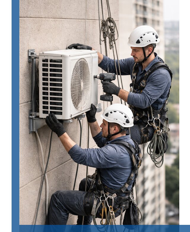 Монтаж внешнего блока кондиционера в Красном Сулине установка и крепление