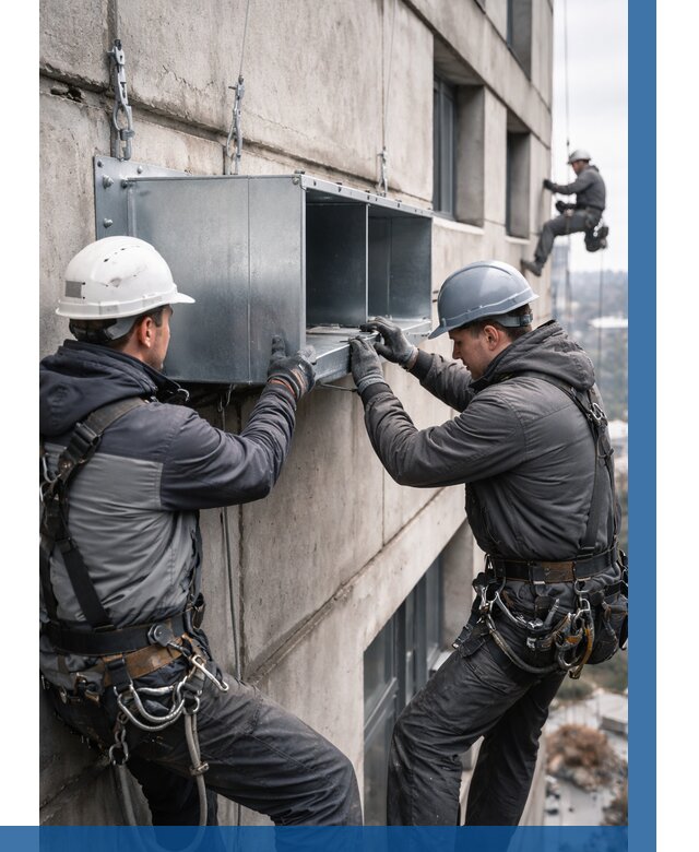 Монтаж вентиляционных коробов в Красном Сулине от 3062 р. | ВЫСОТНИК-Крл