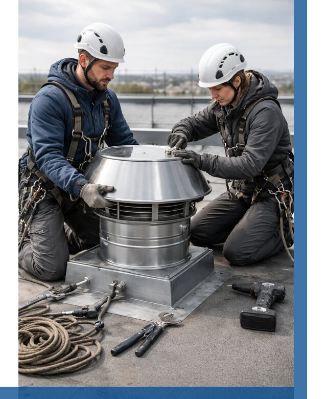 Установка дефлекторов на кровле в Красном Сулине от 4593 р. | ВЫСОТНИК-Крл