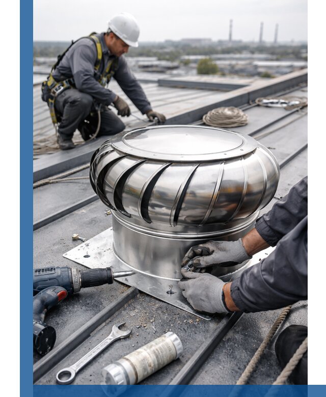 Установка дефлекторов на кровле в Красном Сулине профессионально