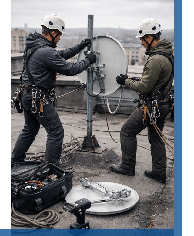 Демонтаж антенн на крыше в Красном Сулине от 4593 р. | ВЫСОТНИК-Крл