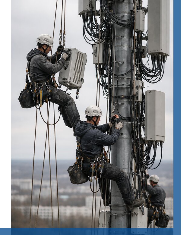 Монтаж оборудования связи на мачте в Красном Сулине от 7655 р. | ВЫСОТНИК-Крл