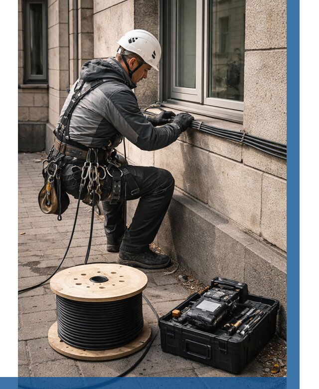 Прокладка оптоволоконного кабеля в Красном Сулине от 816 р. | ВЫСОТНИК-Крл