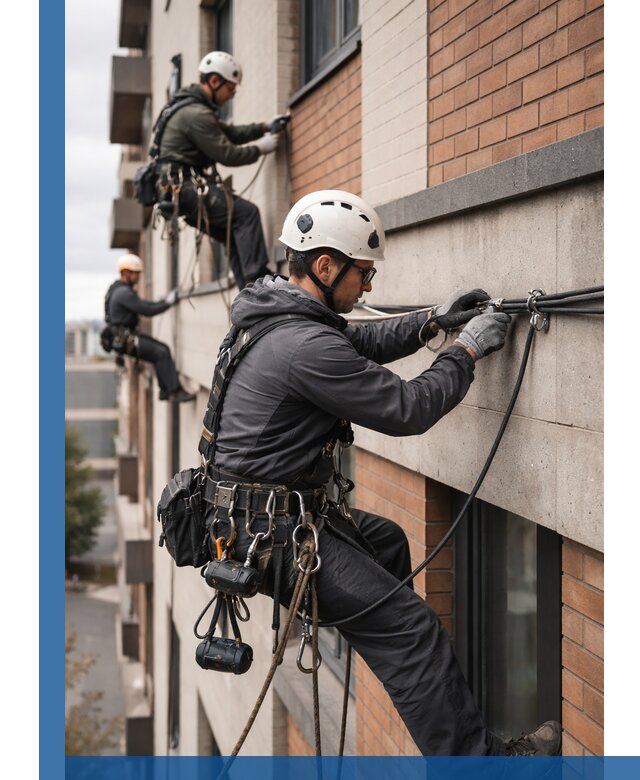 Крепление кабеля на фасаде монтаж и крепеж в Красном Сулине