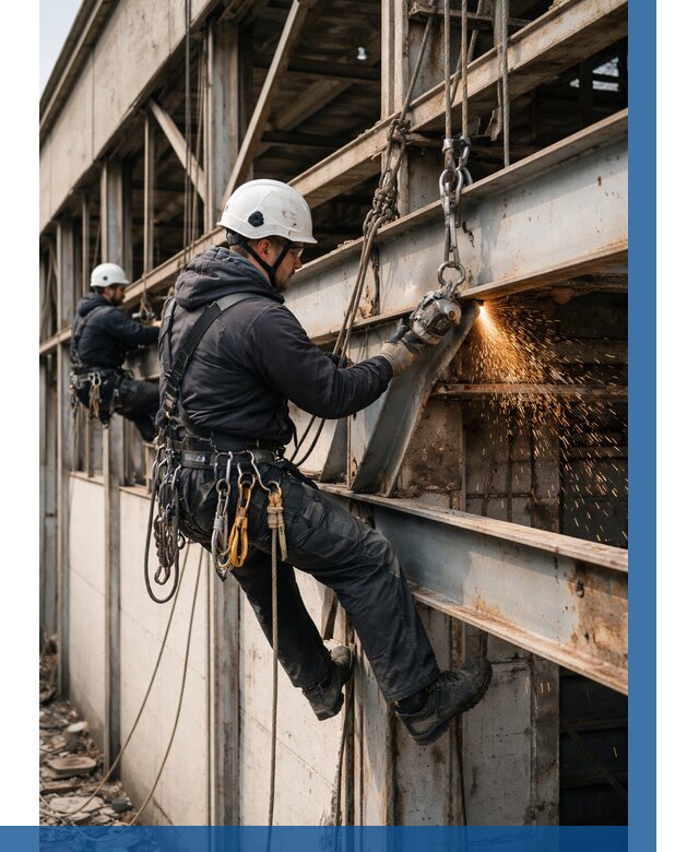 Демонтаж металлоконструкций на высоте в Красном Сулине от 6634р. |ВЫСОТНИК-Крл