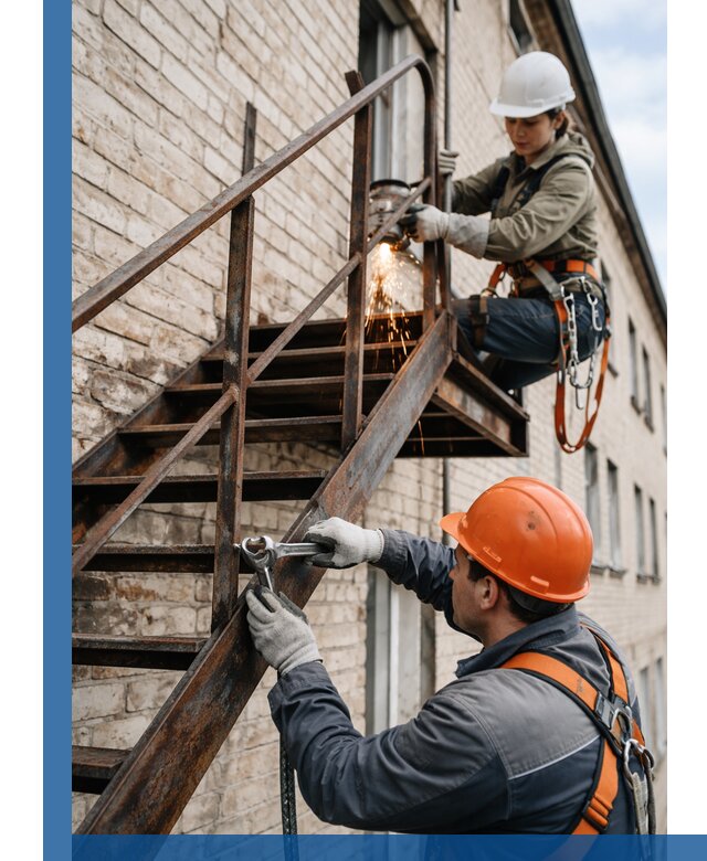 Ремонт и восстановление пожарных лестниц с выездом в Красном Сулине