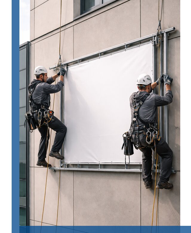 Монтаж наружной рекламной вывески в Красном Сулине под ключ